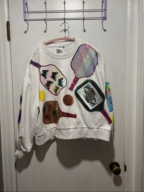 QUEEN OF SPARKLES pickleball crewneck sweatshirt